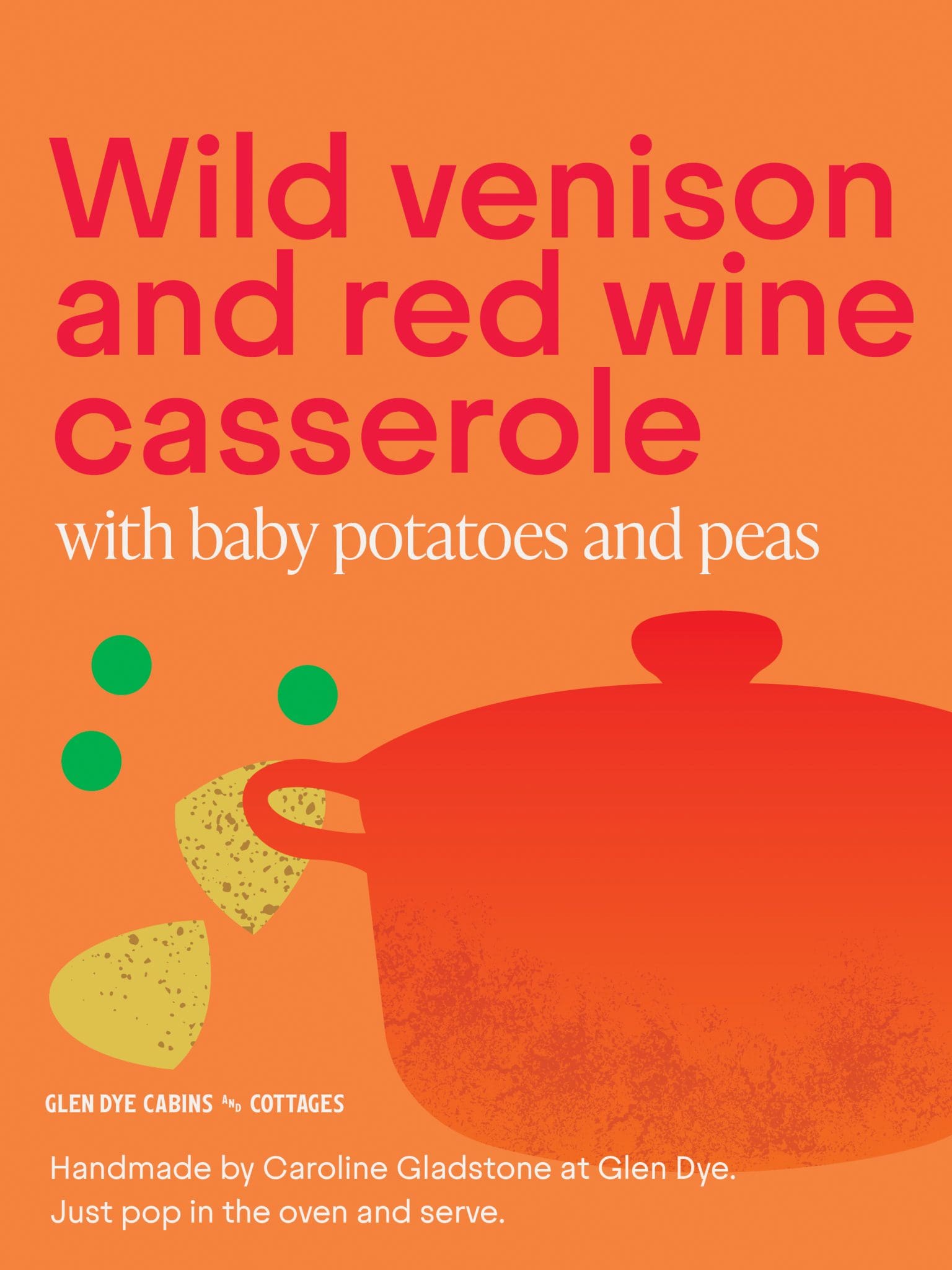 Glen Dye Wild Venison and Red Wine Casserole - Serves 2